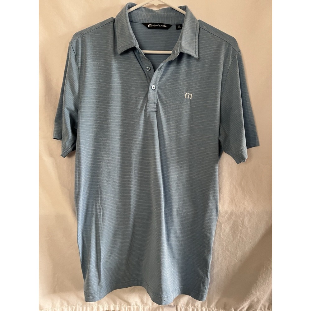 Travis‎ Mathew Golf Polo Short Sleeved Men's Medium Baby Blue